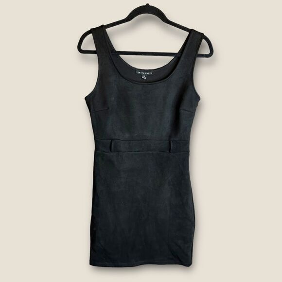 5 for $25🔥Haute Monde Black Velvet Little Black Dress Medium - Picture 1 of 7